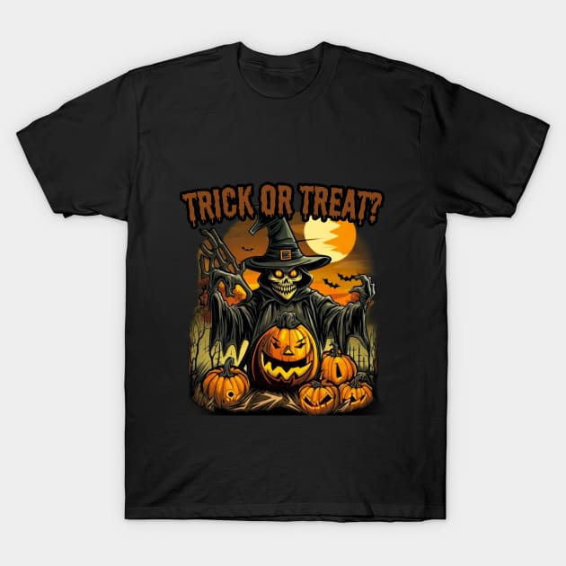 Trick or treat? halloween, zombie T-Shirt by Pattyld